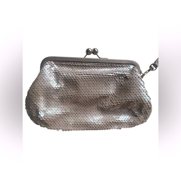 COACH Iridescent Sequin Julia Kiss Lock Clutch - Picture 2 of 8